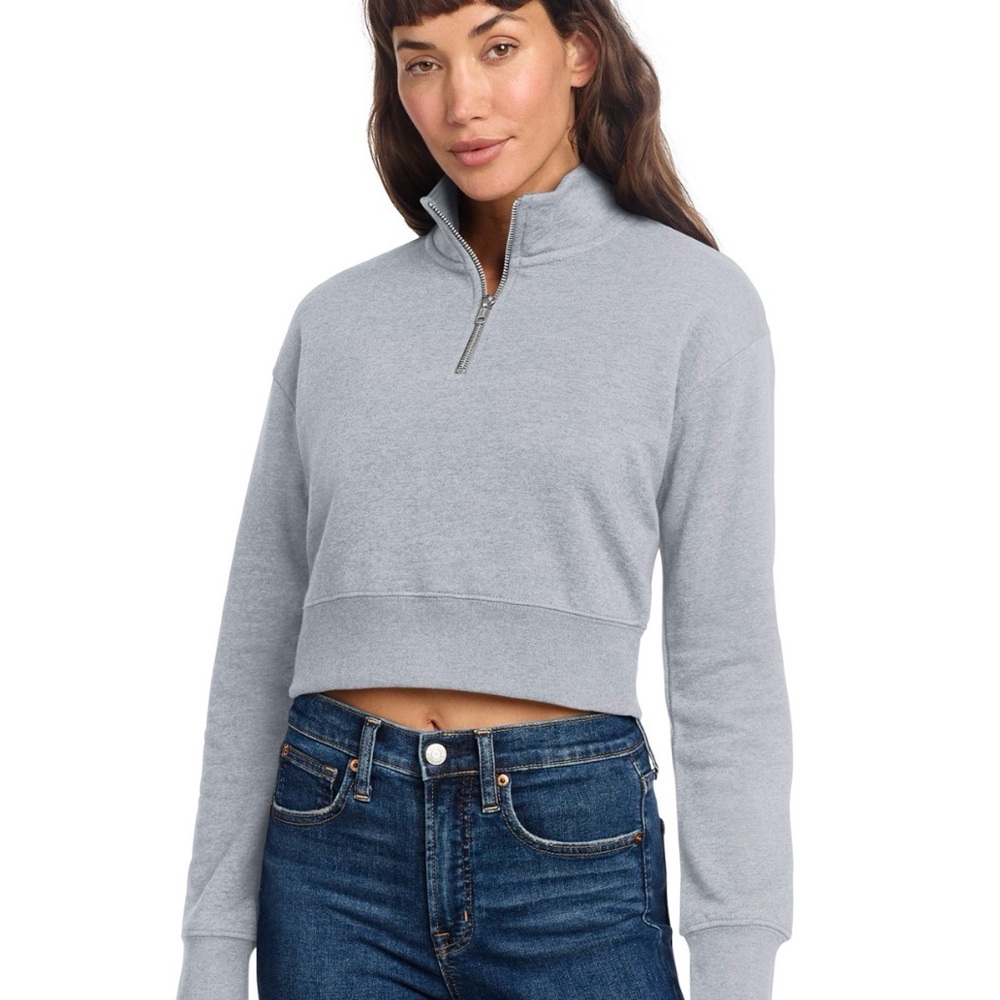 NWOT District Gray Half-Zip Women's Top